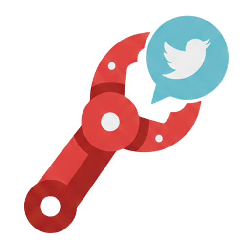 Claw Post logo - robotic claw with social media icons